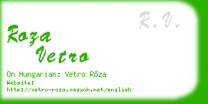 roza vetro business card